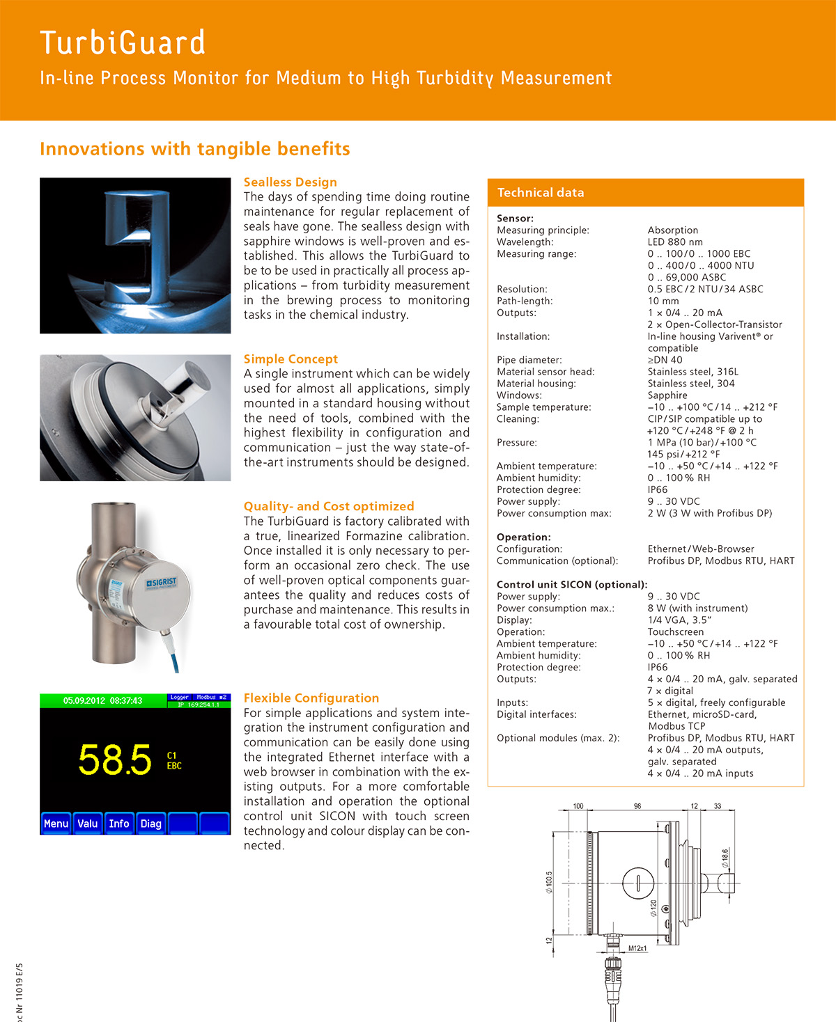 SIGRIST,浊度仪,在线色度计,粉尘监测仪,饮料啤酒食品浊度计,在线监测仪